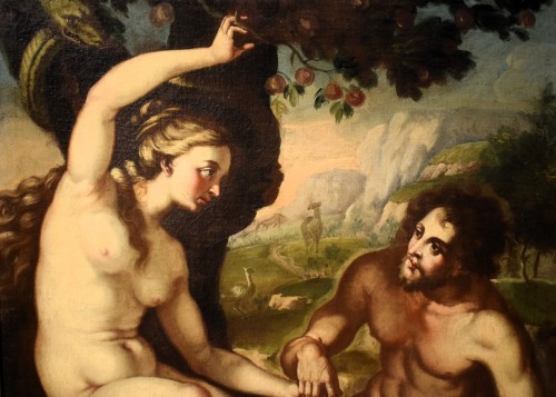 XVIIe siècle - Adam et Ève - Maître flamand du XVIIe siècle